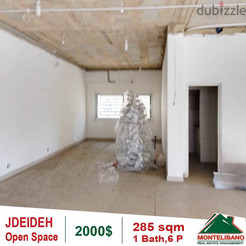 2000$!! Open Space Showroom for rent in Jdeideh 3