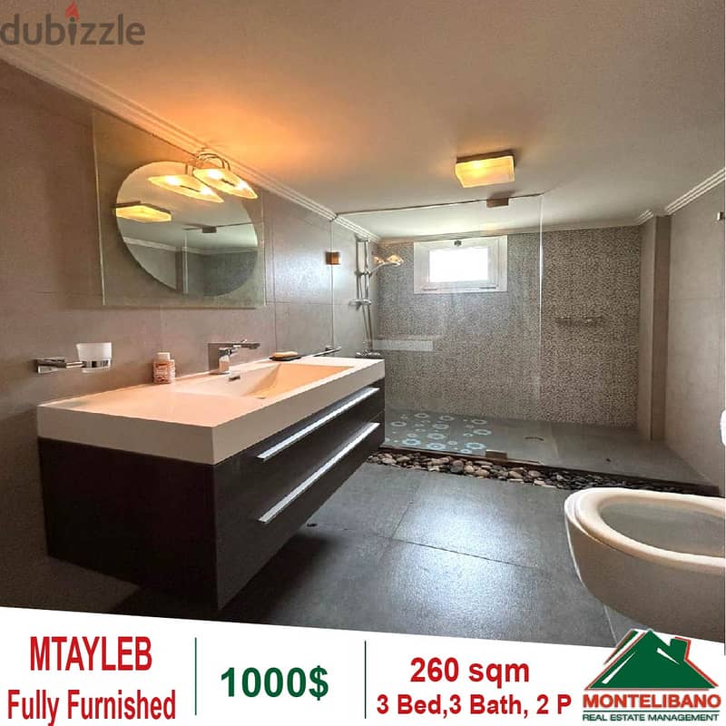 1000$!! Fully Furnished Apartment for rent in Mtayleb 4