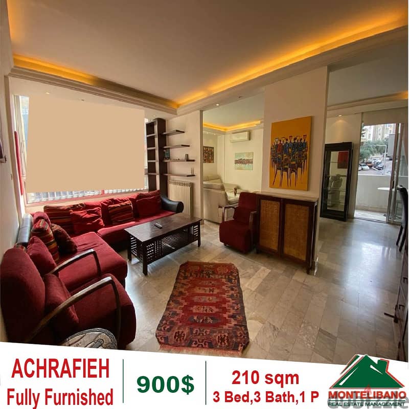 900$!! Open View Apartment for rent in Achrafieh 0
