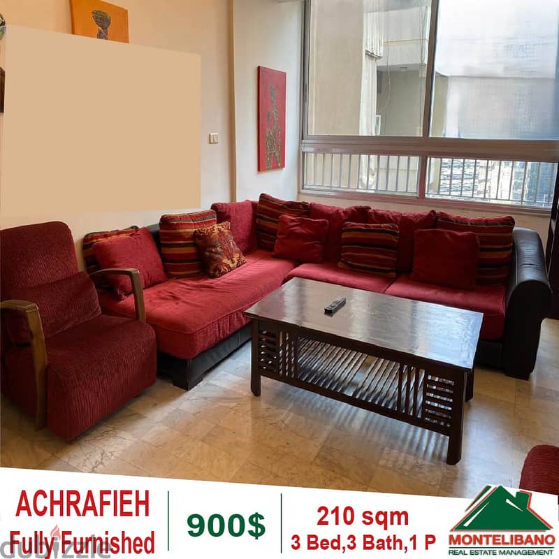 900$!! Open View Apartment for rent in Achrafieh 1