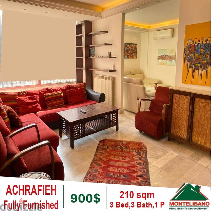 900$!! Open View Apartment for rent in Achrafieh 2