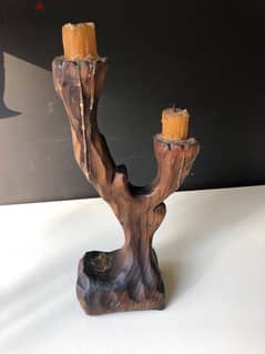 antique wooden candlestick 0