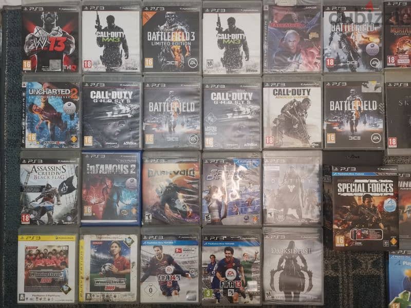 Ps3 and ps4 games used + ps3 console m3addale + ps4 console 6