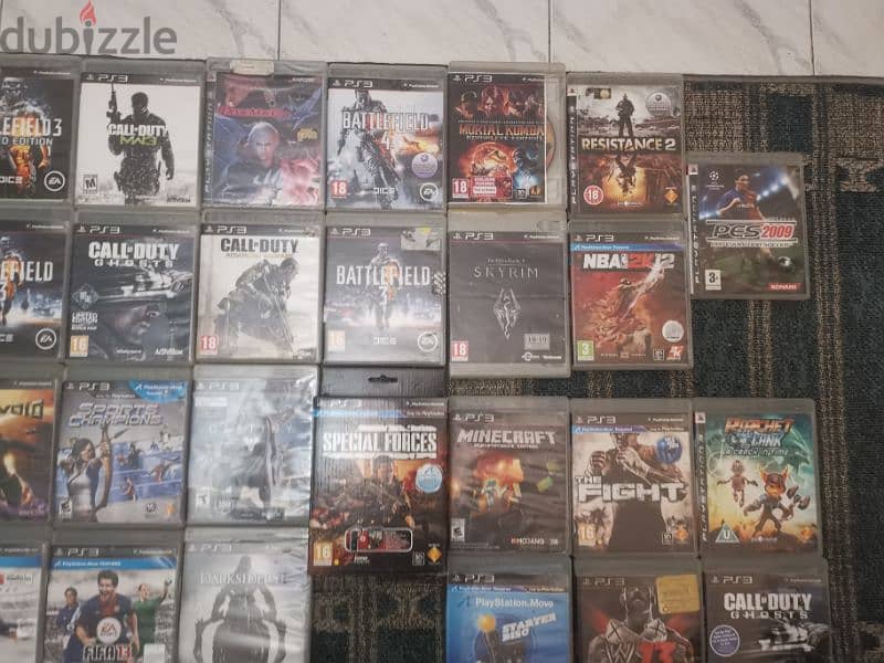 Ps3 and ps4 games used + ps3 console m3addale + ps4 console 7