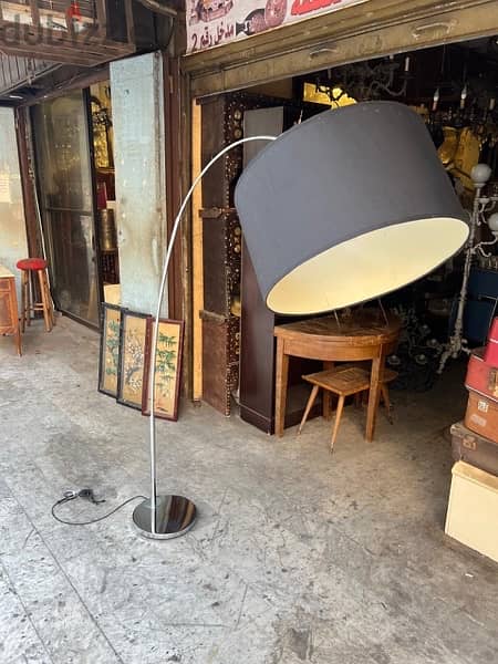vintage Italian chrome floor lamp 1950'sلمبادير كروم ايطالي انتيك 2