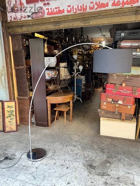 vintage Italian chrome floor lamp 1950'sلمبادير كروم ايطالي انتيك 5
