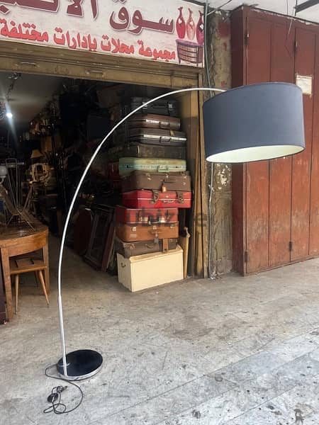 vintage Italian chrome floor lamp 1950'sلمبادير كروم ايطالي انتيك 7