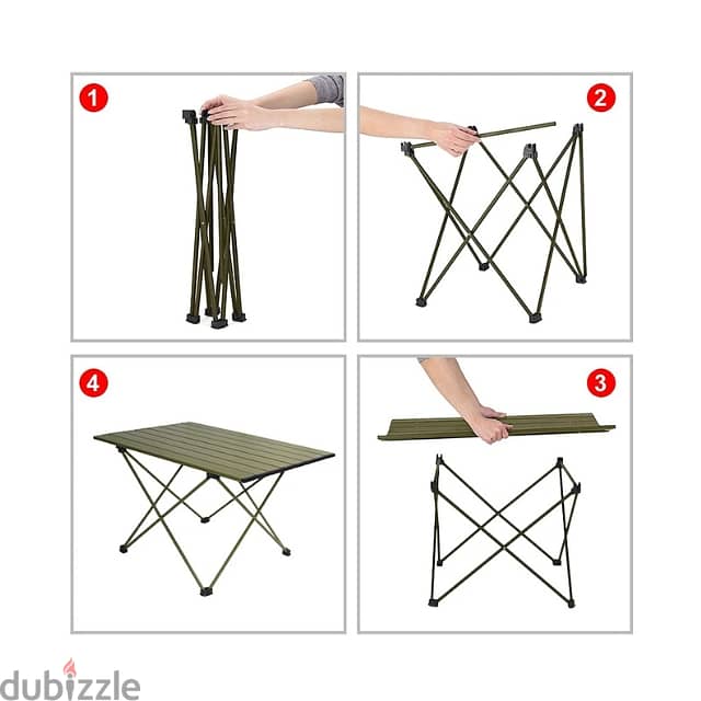 Foldable Picnic Table, Portable Outdoor Camping Table with Bag 3