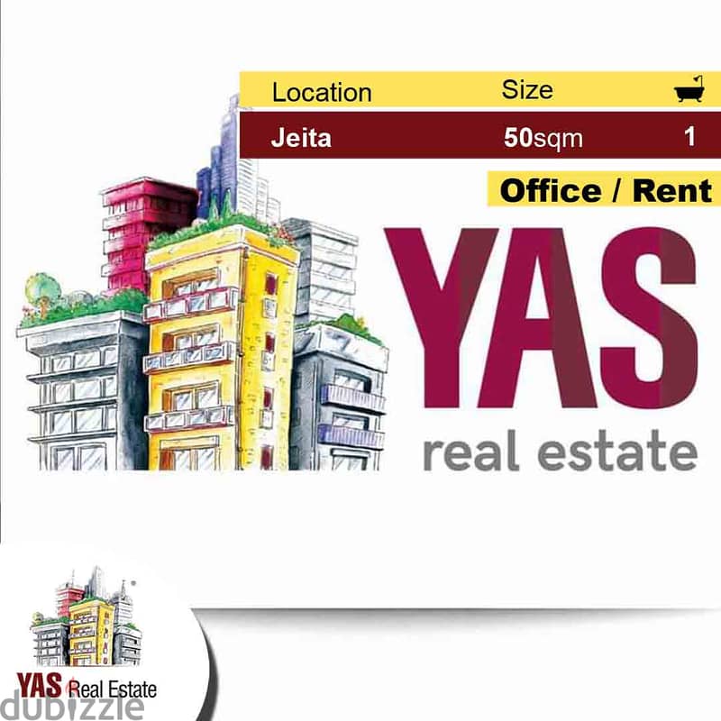 Jeita 50m2 | Office | For Rent | Ultra Prime Location | MY | 0