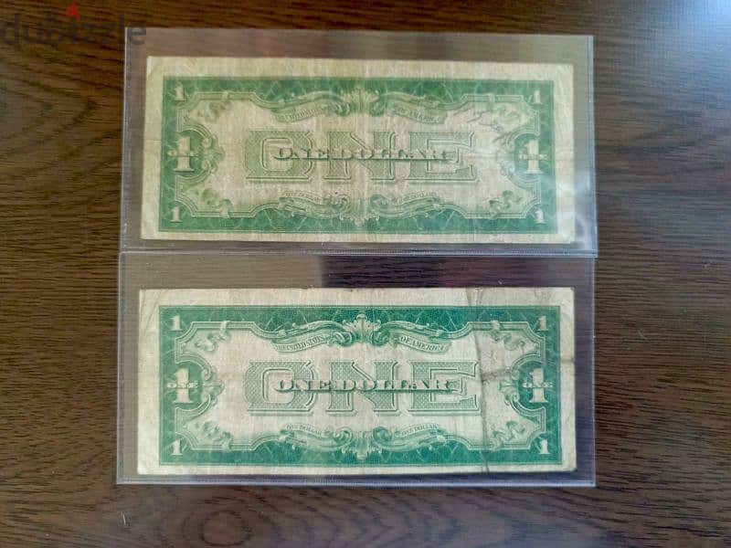 الدولار الفضي الختم الأزرق سنة ١٩٢٨و ١٩٣٤ funny back 1