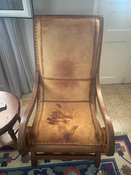 two chairs with leather seatings 1