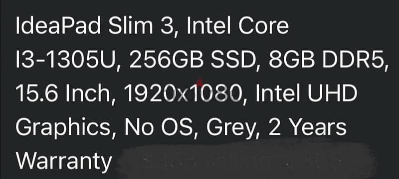 IdeaPad Slim 3, Intel Core 13-1305U 1