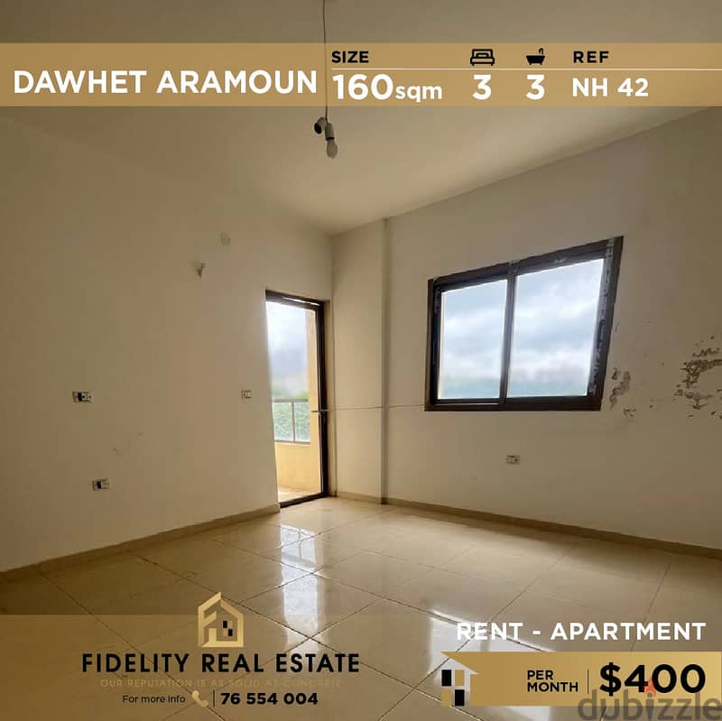 Apartment in Dawhet Aramoun for rent NH42 0