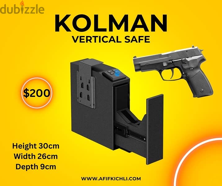 Pistol safe box with fingerprint 1