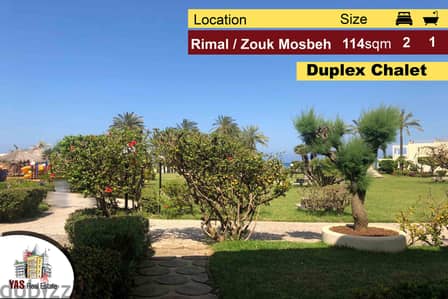 Rimal 114m2 | Duplex Chalet | Luxury Resort | Prime Location |Sea View