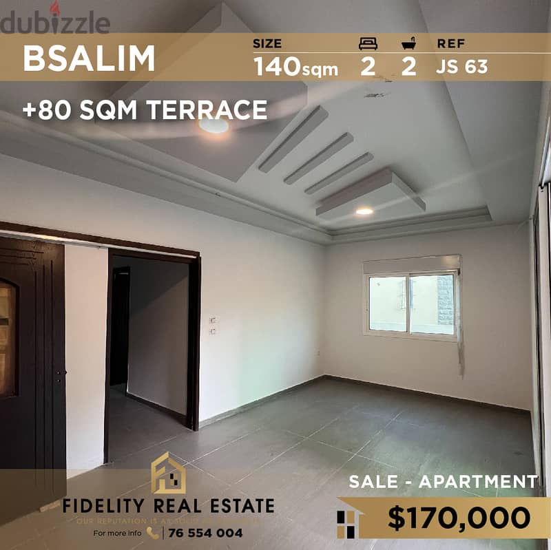 Apartment for sale in Bsalim JS63 شقة للبيع في بصاليم 0