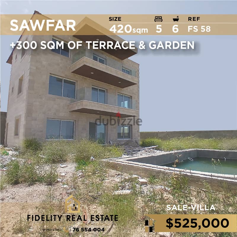 Villa for Sale in Sawfar  FS58 5
