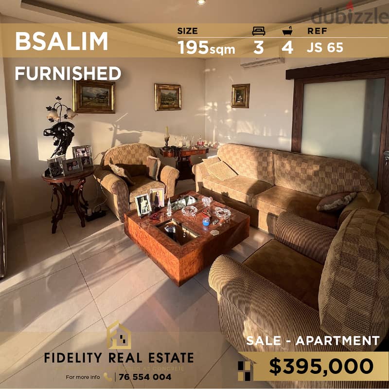 Apartment for sale in Bsalim JS65 - Furnished 0