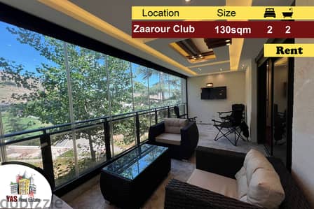 Zaarour Club 130m2 | 20m2 Terrace | Rent | View | Luxury | NE |