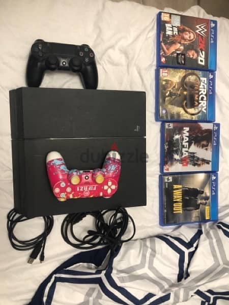 PS4 special edition 1TB with 2 controllers one of them special edition 1