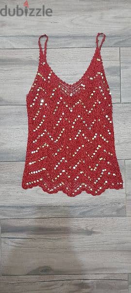 Red Crochet Top 0