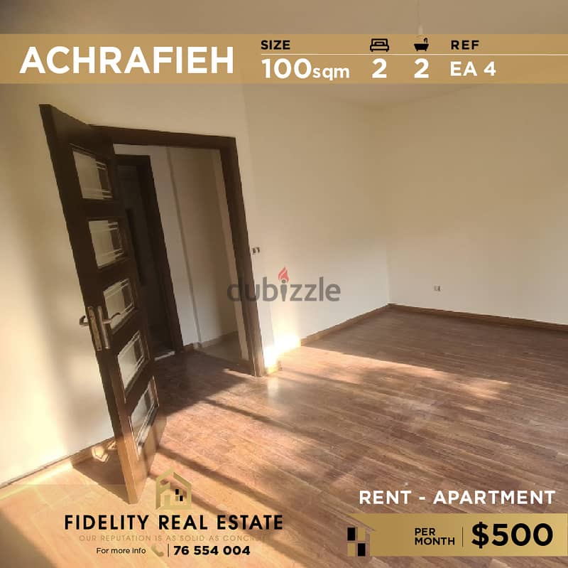 Apartment for rent in Achrafieh EA4 0