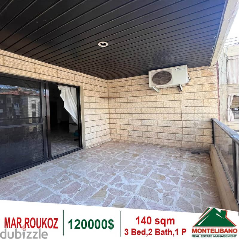 120000$!! Apartment for sale in Mar Roukoz 0