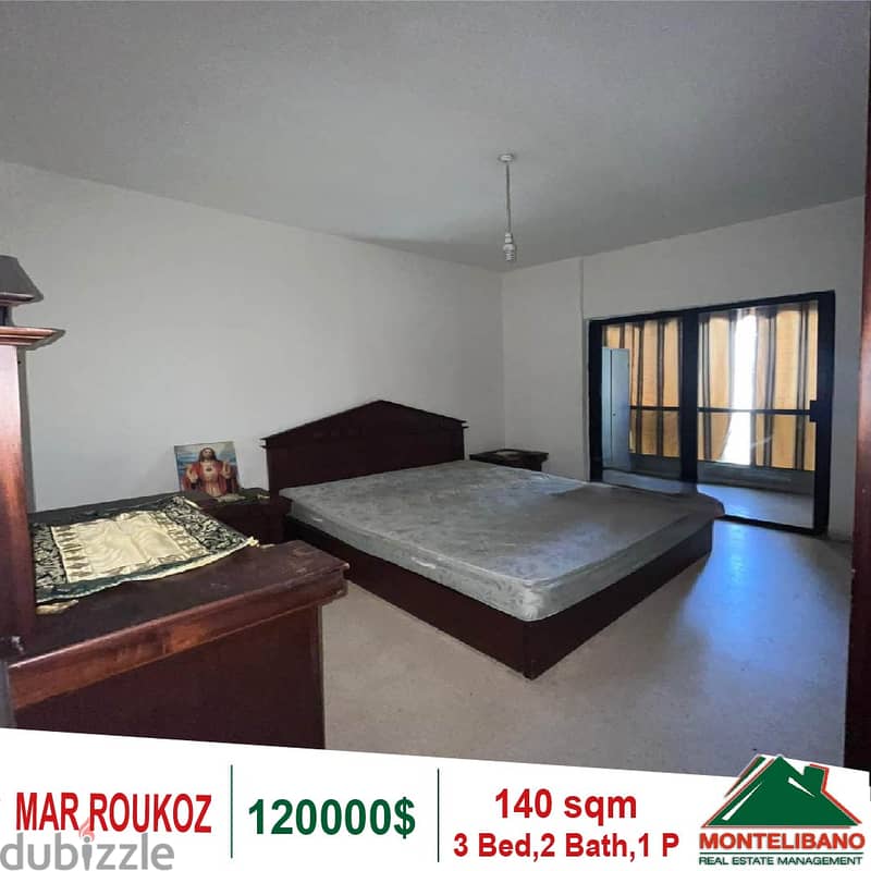 120000$!! Apartment for sale in Mar Roukoz 3