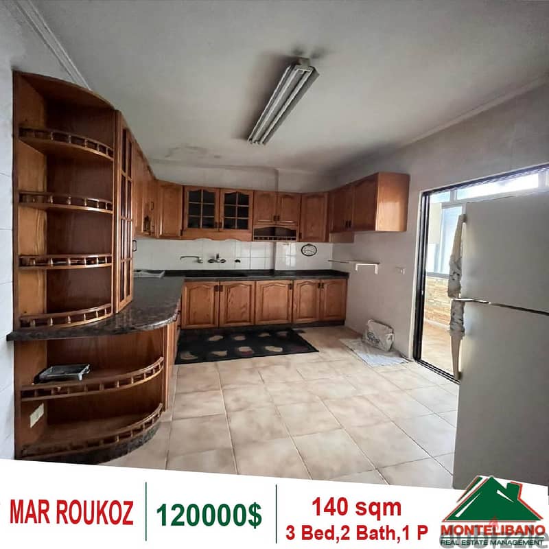 120000$!! Apartment for sale in Mar Roukoz 4