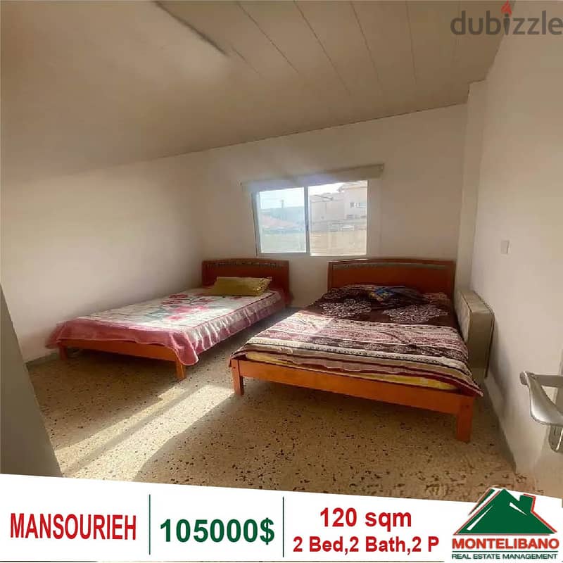 105000$!! Apartment for sale located in Mansourieh 2