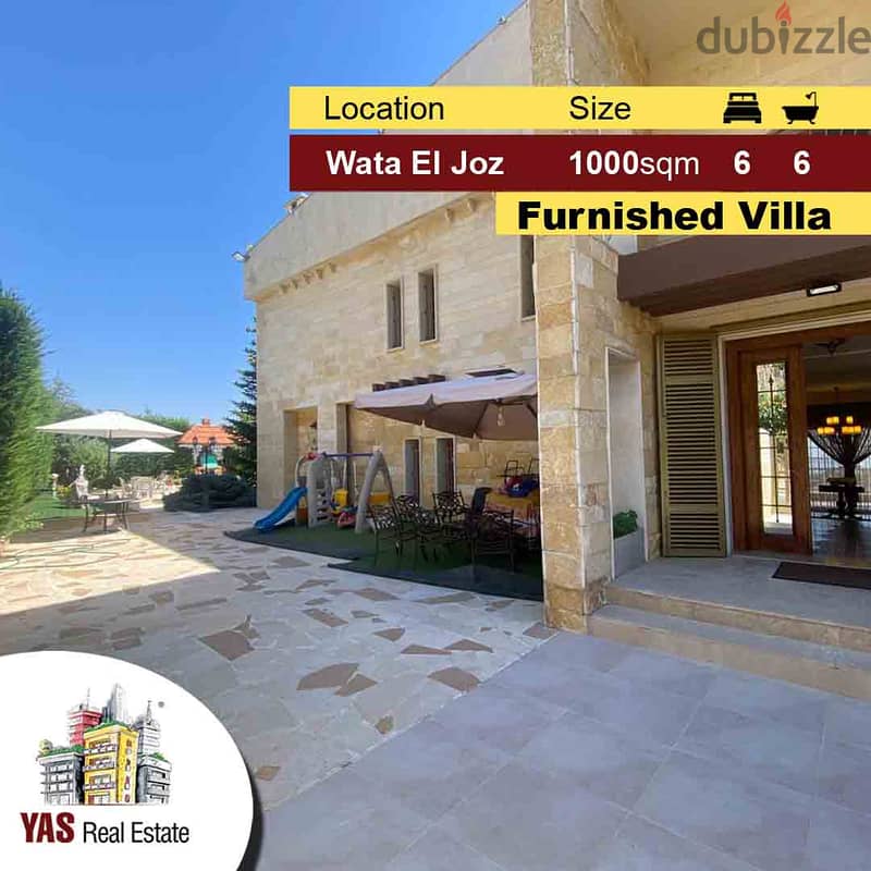 Wata El Joz 1000m2 | Villa | Designer’s Signature | Furnished | 0