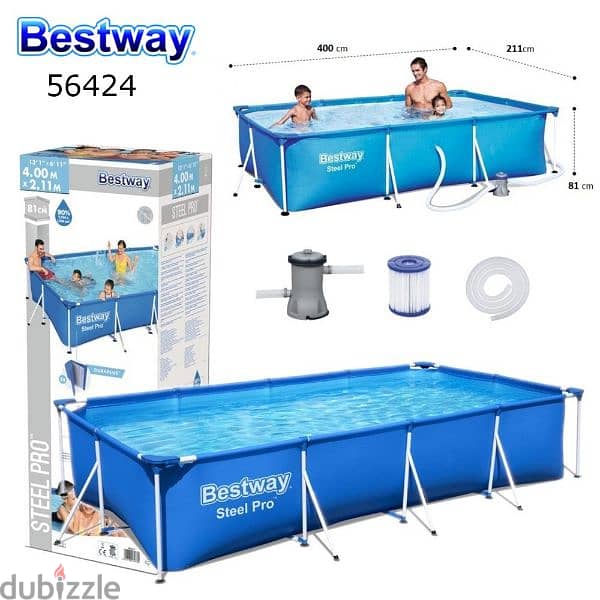 Bestway pool 4x2.11x81 cm with filter 0