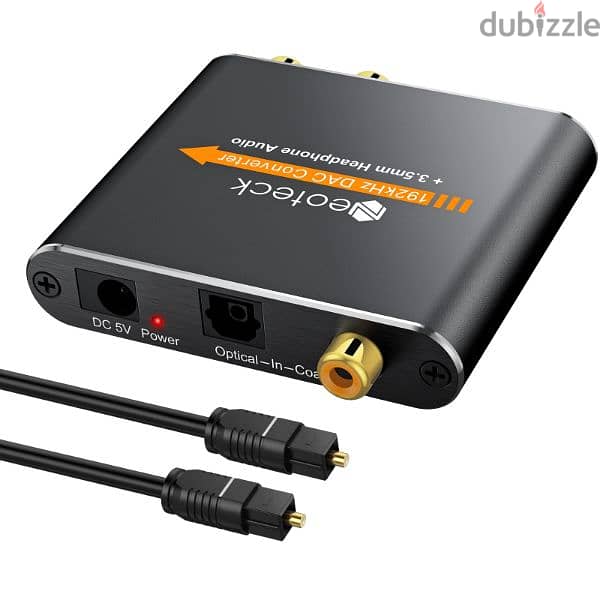 Digital to Analog Audio Converter Optical Coax With Toslink Cable 0
