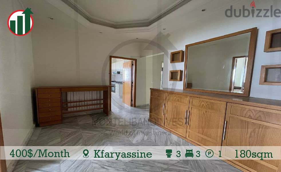 Semi Furnished Apartment for Rent in Kfaryassine !! 1