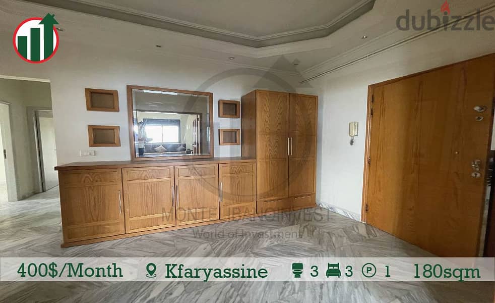 Semi Furnished Apartment for Rent in Kfaryassine !! 2