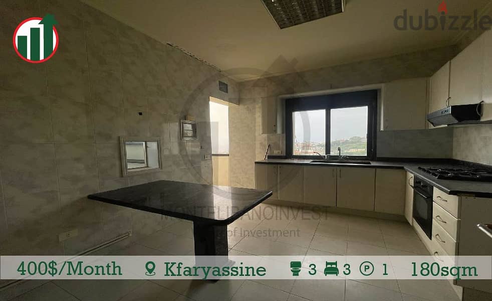 Semi Furnished Apartment for Rent in Kfaryassine !! 6