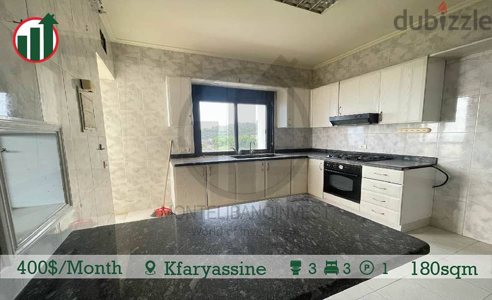 Semi Furnished Apartment for Rent in Kfaryassine !! 7