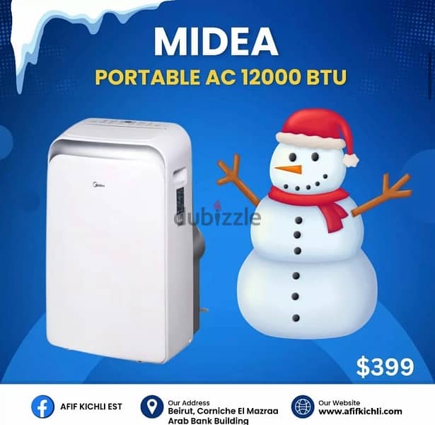 Midea 12000 BTU Portable كفالة شركة 0