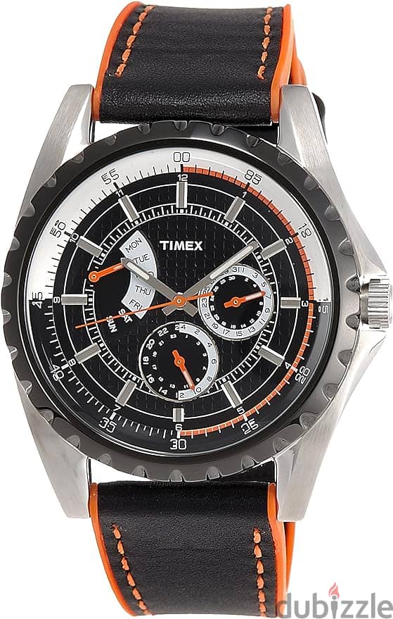 Timex Classic Mens Retrograde Black Leather Strap Watch $110 0