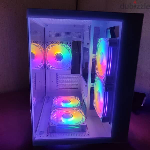new rgb cases with 5 rgb fans built in available in black and white 0