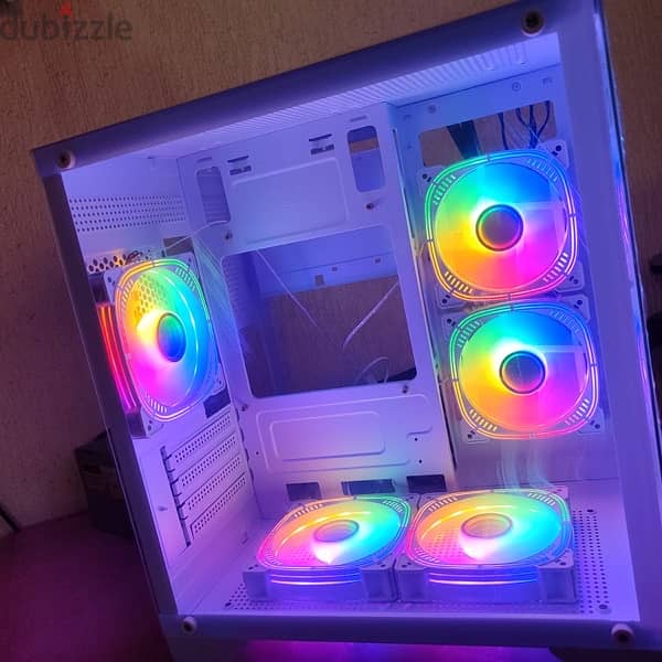 new rgb cases with 5 rgb fans built in available in black and white 1