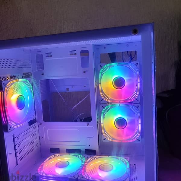 new rgb cases with 5 rgb fans built in available in black and white 3