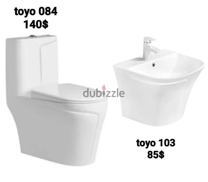 طقم حمام toyo كرسي حمام،مغسلة bathroom toilet seat and sink 13