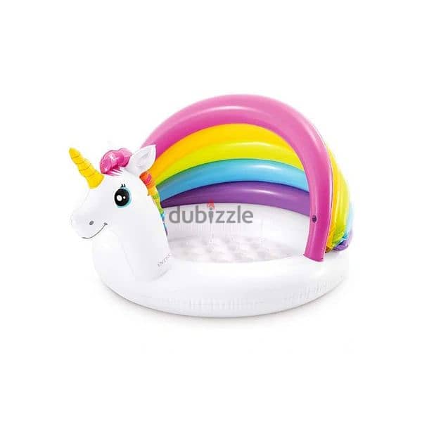 Intex Unicorn Inflatable Kiddie Pool 127 x 102 x 69 cm 0
