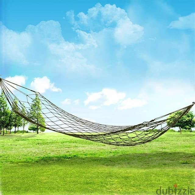 Outdoor Net Hammock, Green Mesh Camping Sleeping Hammock 6