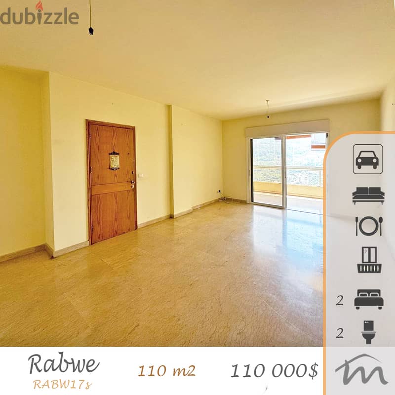 Rabwe | 2 Bedrooms Apt | Balconies | Open View | Covered Parking Spot 0