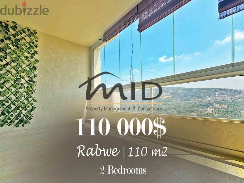 Rabwe | 2 Bedrooms Apt | Balconies | Open View | Covered Parking Spot 1