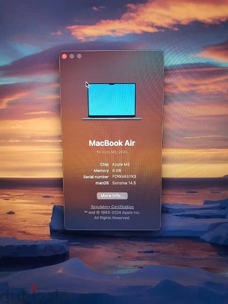 Apple Macbook Air M2 chip 15 inch 512 GB 0