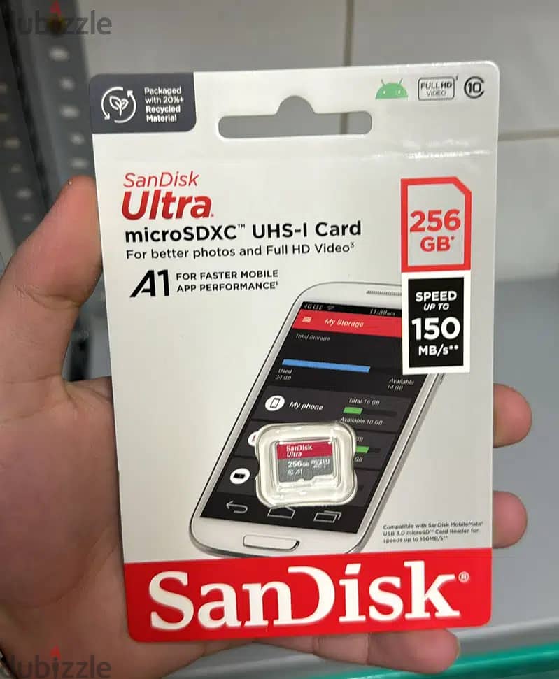SanDisk Ultra Memory Card 256gb up to 150mb/s 0