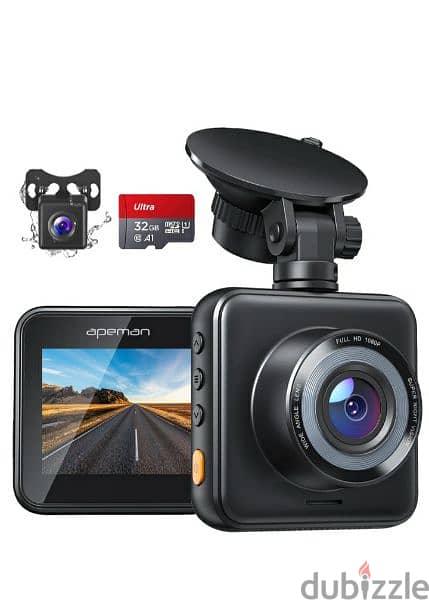 APEMAN C420D Dual Dash Cam Video & Night Vision/3$ delivery 0